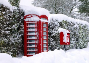 Snowfall over London