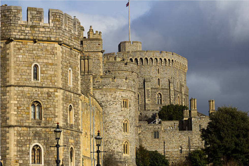 A sweeping view of Windsor Castle’s grand exterior, a timeless symbol of the British monarchy.