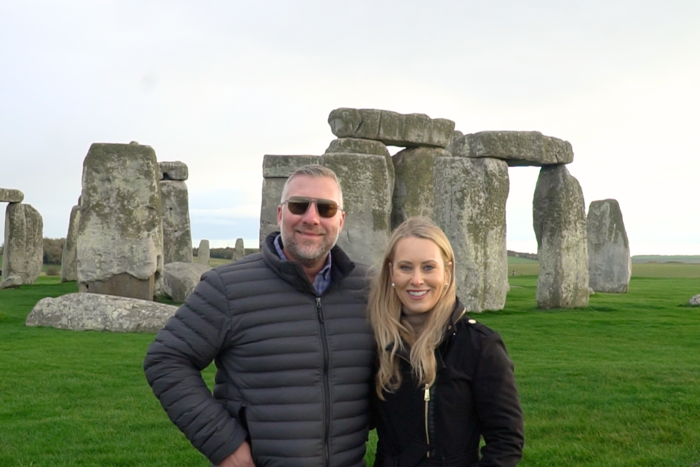 Our guests enjoying a perfect day exploring Windsor and Stonehenge.