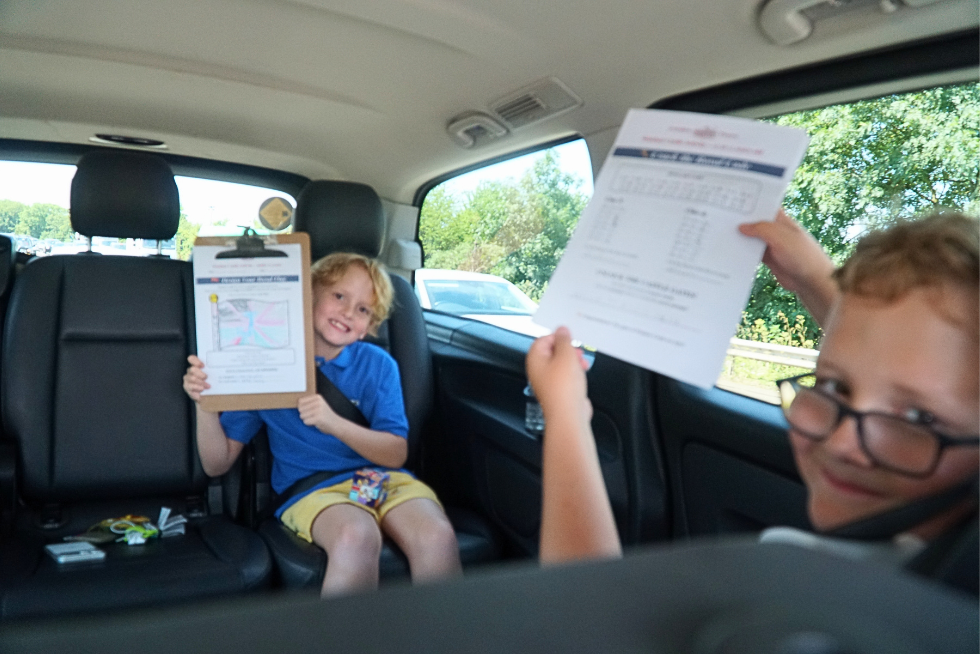 Children stay engaged with fun activity sheets and challenges throughout the journey.