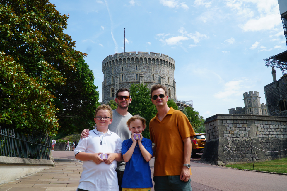 Families enjoy exploring Windsor Castle together.