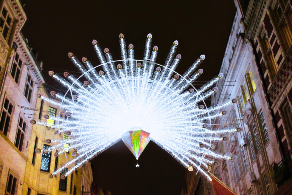 Bond Street's Christmas lights during the festive season.